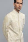 Rohit Bal_Ivory Silk Embroidery Designer Sherwani _Online_at_Aza_Fashions