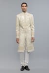 Buy_Rohit Bal_Ivory Silk Embroidery Designer Sherwani _at_Aza_Fashions