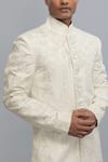 Shop_Rohit Bal_Ivory Silk Embroidery Designer Sherwani _Online_at_Aza_Fashions
