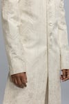 Rohit Bal_Ivory Silk Embroidery Designer Sherwani _at_Aza_Fashions