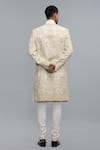 Shop_Rohit Bal_Ivory Silk Embroidery Matka Sherwani _at_Aza_Fashions