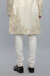 Rohit Bal_Ivory Silk Embroidery Matka Sherwani _at_Aza_Fashions