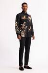 Rohit Bal_Black Poplin Embroidery Designer Shirt _Online_at_Aza_Fashions