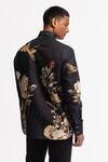 Shop_Rohit Bal_Black Poplin Embroidery Designer Shirt _at_Aza_Fashions
