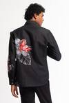 Shop_Rohit Bal_Black Poplin Embroidery Shirt _at_Aza_Fashions