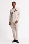 Rohit Bal_Ivory Poplin Embroidery Designer Shirt _Online_at_Aza_Fashions