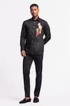 Shop_Rohit Bal_Black Poplin Embroidery Shirt _at_Aza_Fashions