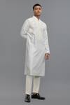 Buy_Rohit Bal_Blue Chanderi Embroidery Powder Kurta Set _at_Aza_Fashions