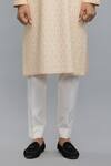 Buy_Rohit Bal_Pink Chanderi Designer Kurta Set _Online_at_Aza_Fashions