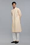 Shop_Rohit Bal_Pink Chanderi Designer Kurta Set _at_Aza_Fashions
