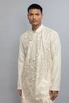 Buy_Rohit Bal_Ivory Chanderi Embroidery Kurta Set _Online_at_Aza_Fashions