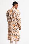 Shop_Rohit Bal_Ivory Silk Floral Printed Dupion Kurta Set _at_Aza_Fashions