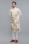 Buy_Rohit Bal_Ivory Chanderi Embroidery Kurta Set _at_Aza_Fashions