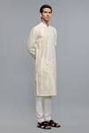 Buy_Rohit Bal_Ivory Chanderi Embroidery Kurta Set _at_Aza_Fashions
