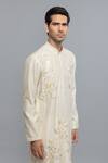 Rohit Bal_Ivory Chanderi Embroidery Kurta Set _Online_at_Aza_Fashions