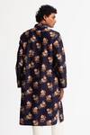 Buy_Rohit Bal_Blue Chanderi Indigo Floral Kurta Set _Online_at_Aza_Fashions