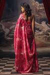 Shop_Studio 113_Fuchsia Satin, Silk Fuschia Pink Designer Saree _at_Aza_Fashions