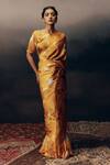 Buy_Studio 113_Orange Satin, Silk Designer Saree _Online_at_Aza_Fashions