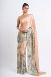Buy_Studio 113_Blush Satin, Silk Embroidery Designer Floral Saree _at_Aza_Fashions
