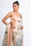 Buy_Studio 113_Blush Satin, Silk Embroidery Designer Floral Saree _Online_at_Aza_Fashions