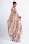 Shop_Studio 113_Blush Satin, Silk Embroidery Floral Saree _at_Aza_Fashions