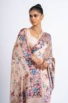 Shop_Studio 113_Blush Satin, Silk Embroidery Floral Saree _Online_at_Aza_Fashions