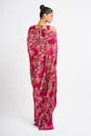 Shop_Studio 113_Pink Satin, Silk Embroidery Designer Saree _at_Aza_Fashions