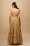Shop_Samyukta Singhania_Gold Silk, Chiffon Embroidery Embellished Lehenga Set _at_Aza_Fashions