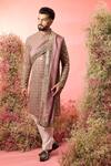 Buy_Kasbah_Purple Georgette Mirrors Signature Work Kurta Set _at_Aza_Fashions