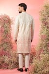 Shop Kasbah Peach Silk Embroidery Ivory Ombre Chikankari Kurta at Aza Fashions Shop_Kasbah_Peach Silk Embroidery Ivory Ombre Chikankari Kurta _at_Aza_Fashions