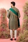 Shop_Kasbah_Green Georgette Mirrors Signature Work Kurta Set _at_Aza_Fashions