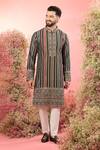 Buy_Kasbah_Multi Color Georgette Embroidery Thread Work Kurta _at_Aza_Fashions