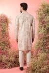 Shop_Kasbah_Pink Silk Embroidery Powder Chikankari Kurta _at_Aza_Fashions