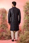 Shop_Kasbah_Blue Silk Embroidery Chikankari Kurta With Thread Work _at_Aza_Fashions