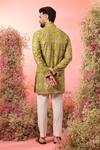 Shop_Kasbah_Green Georgette Embroidery Neon Chikankari Kurta _at_Aza_Fashions