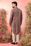 Shop_Kasbah_Maroon Georgette Zari And Green Designer Kurta _at_Aza_Fashions