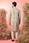 Shop_Kasbah_White Georgette Zari Kurta With Floral Embroidery _at_Aza_Fashions