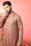 Kasbah_Multi Color Georgette Zari Royal Kurta _Online_at_Aza_Fashions