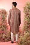 Shop_Kasbah_Multi Color Georgette Zari Royal Kurta _at_Aza_Fashions