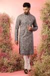 Buy_Kasbah_Beige Georgette Embroidery Chikankari Kurta _at_Aza_Fashions