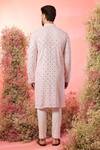 Shop_Kasbah_Pink Georgette Mirrors Classic Work Kurta _at_Aza_Fashions