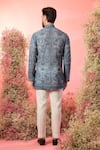 Shop_Kasbah_Blue Georgette Embroidery Chikankari Open Front Kurta _at_Aza_Fashions