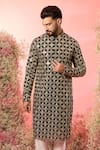 Buy_Kasbah_Black Georgette Mirrors, Zari Work Kurta _Online_at_Aza_Fashions