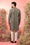 Shop_Kasbah_Green Georgette Mirrors, Zari Work Kurta In Bottle _at_Aza_Fashions