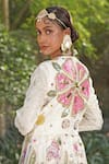 Buy_Soniya G_Off White Silk, Georgette Sequins, Embroidery Round Anarakali With Short Jacket _Online_at_Aza_Fashions