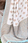 Naaritva India_Sky Blue Crepe, Silk, Handwoven Zari Work Banarasi Saree With Running Blouse _at_Aza_Fashions