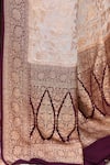 Buy_Naaritva India_Beige Crepe, Chiffon, Silk Zari Handwoven Banarasi Saree With Running Blouse 
