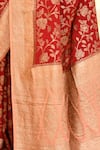 Buy_Naaritva India_Red Crepe, Chiffon, Silk Zari Handwoven Banarasi Saree With Running Blouse 
