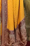 Buy_Naaritva India_Yellow Crepe, Chiffon, Silk Handwoven Work Banarasi Saree With Running Blouse 
