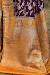 Buy_Naaritva India_Purple Crepe, Silk, Chiffon Zari Handwoven Banarasi Saree With Running Blouse 